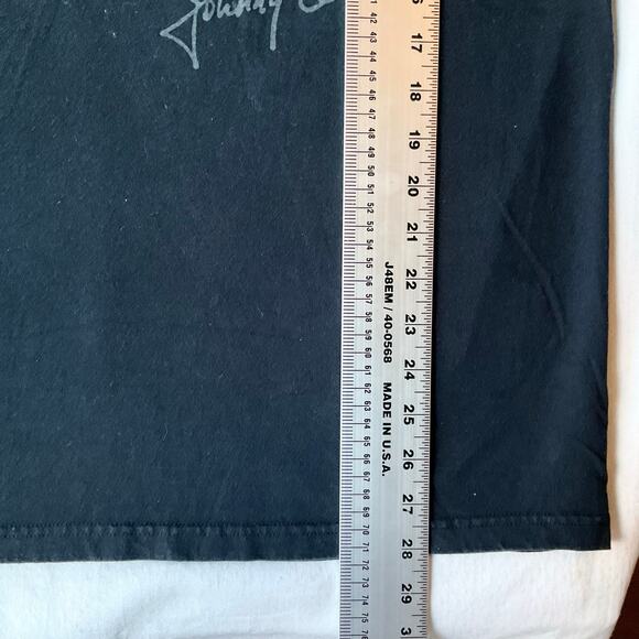 Jerzees Men’s Short Sleeve T-shirt size L, Black,Johnny Cash Reno Aces News RN&R - Picture 4 of 7